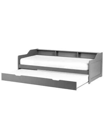 Beliani Tagesbett EDERN in Grau - (W) 105 x (H) 66 x (L) 206 cm