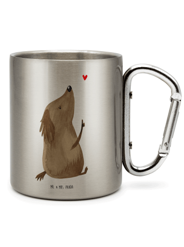 Mr. & Mrs. Panda Becher Hund Liebe ohne Spruch in Silber