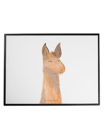 Mr. & Mrs. Panda schreibtischunterlage Lamakopf Genervt ohne Spruch in Weiß