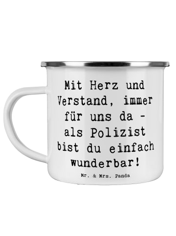 Mr. & Mrs. Panda becher emaille Spruch Polizist Wunderbar mit Sp... in Weiß