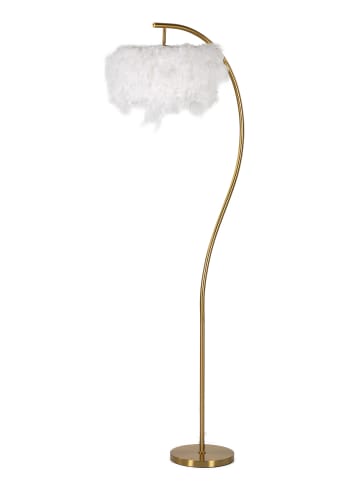 Mauro Ferretti Stehlampe mit weißen Federn, 60 x 33 x 170 cm