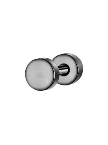 True Rebels Ohrstecker Edelstahl gunmetal in gunmetal