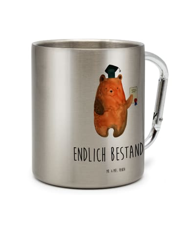 Mr. & Mrs. Panda Isolierbecher Bär Prüfung mit Spruch in Silber