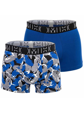 HOM Boxershort 2er Pack in Blau/Gemustert