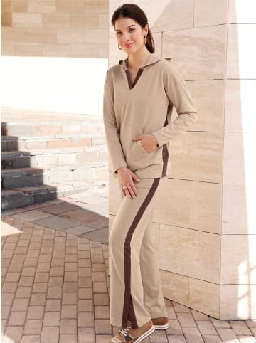 Sieh an! Sweatshirt in beige-schoko