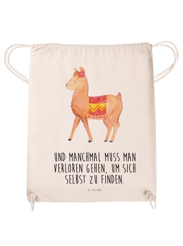 Mr. & Mrs. Panda Turnbeutel Alpaka Stolz mit Spruch in Creme