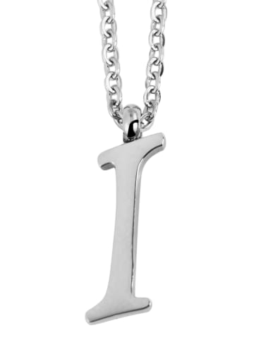 Adeliás Unisex Halskette mit Anhänger – Buchstabe S aus Edelstahl in silber