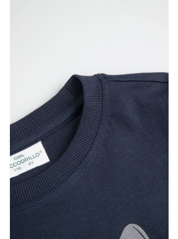 Coccodrillo Langärmliges Baumwollshirt in dunkelblau