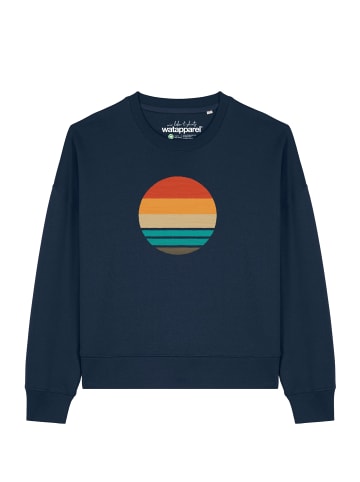 wat? Apparel Sweatshirt Retro Sunset Ocean in Dunkelblau