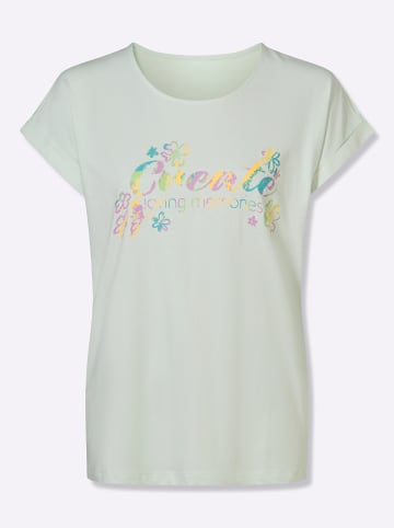 Sieh an! Kurzarm-Shirt in zartmint-gelb