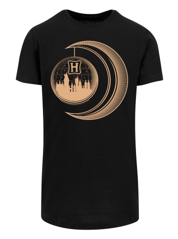 F4NT4STIC Long Cut T-Shirt Harry Potter Hogwarts Moon in schwarz