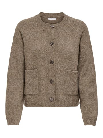 ONLY PIEMONTE L/S CARDIGAN KNT NOOS in Walnut/Melange