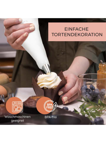 Wenburg Spritzbeutel-Set 10-tlg. Spritztüllen/ Kupplungen & Spritzbeuteln Silber