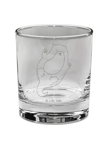 Mr. & Mrs. Panda Glas für Gin Otter Umarmen ohne Spruch in Transparent