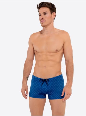 HOM Badehose Swim Shorts Hendaye in blue print