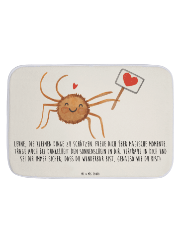 Mr. & Mrs. Panda duschmatte Spinne Agathe Motivation mit Spruch in Weiß
