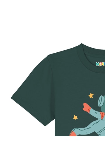 wat? Apparel T-Shirt Astronaut Kind in Dunkelgrün