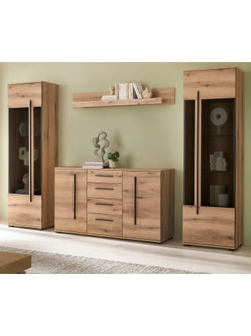Furn.Design Wohnwand Evoke Eiche 4-teilig 290 cm, Wohnkombination mit Soft-Close