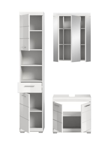 ebuy24 Badmöbelset Scout (3-teilig) Weiß 112 x 34 cm