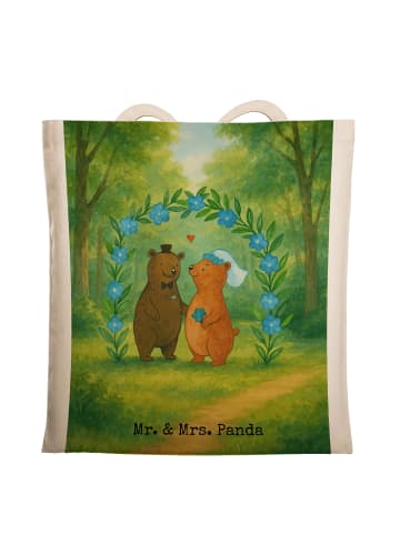 Mr. & Mrs. Panda Tragetasche Bären Hochzeit Design ohne Spruch in Weiß