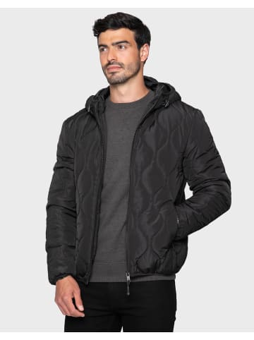 Threadbare Steppjacke Plough in Schwarz