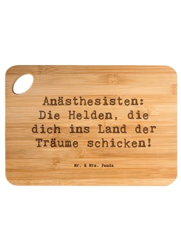 Mr. & Mrs. Panda Holzbrettchen Spruch Anästhesist Held mit Spruch in Braun