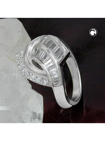 Gallay Ring 17mm mit vielen Zirkonias glänzend rhodiniert Silber 925 Ringgröße 56 in silber