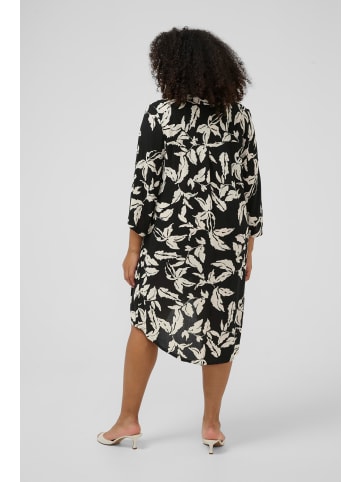 KAFFE curve Langarm - Hemd KChilda Loose fit in Black Chalk Leaves