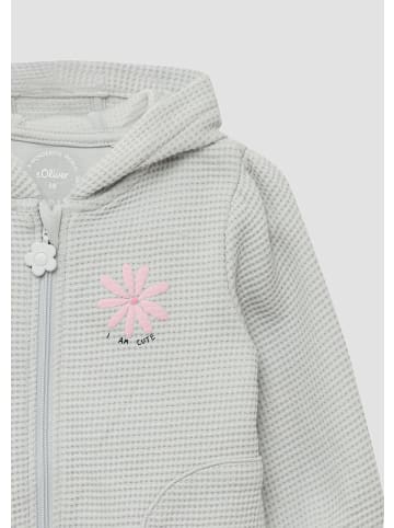 s.Oliver Sweatshirt Jacke langarm in Grau
