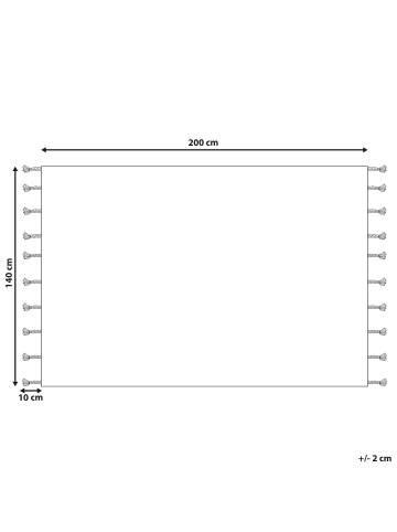 Beliani Shaggy BITLIS in Schwarz - (W) 140 x (H) 1.5 x (L) 200 cm