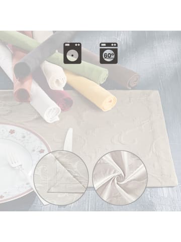 Erwin Müller Jacquard Tischset 2er-Pack Düsseldorf in creme