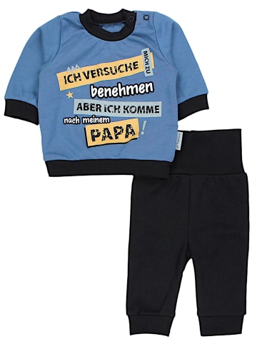 TupTam 2tlg.- Set Langarmshirt und Hose in schwarz