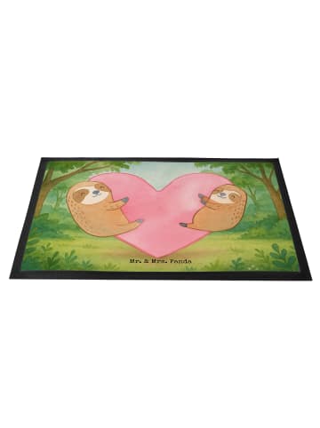 Mr. & Mrs. Panda Schmutzfänger Faultiere Herz Design ohne Spruch in Weiß