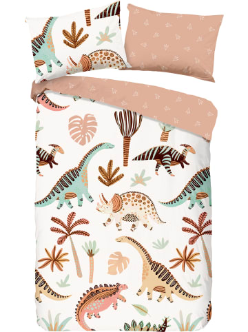 Good Morning Renforcé Kinder-Wendebettwäsche in hellbraun