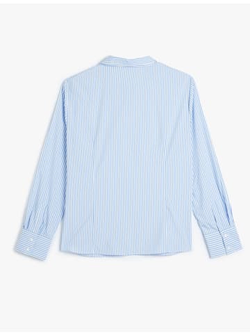 KOTON Shirt in Blau Gestreift