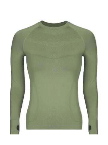 SNOCKS Sportshirt langarm Damen mit Daumenloch Pastellgrün 1 Stück