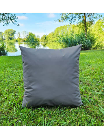 JACK 2er Set Outdoor Kissenhülle 60x60cm Uni in Blaugrau