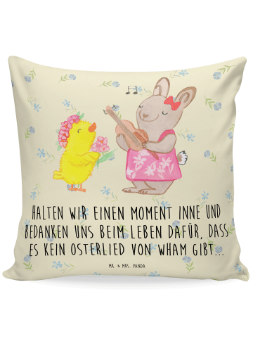 Mr. & Mrs. Panda 40x40 Kissen Ostern Frühlingsgefühle mit Spruch in Blumig