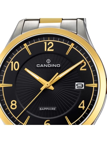 Candino Analog-Armbanduhr Candino Classic silber, gold groß (ca. 40mm)