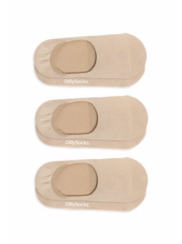 DillySocks 3er-Pack Füßlinge One Color Invisibles in sand
