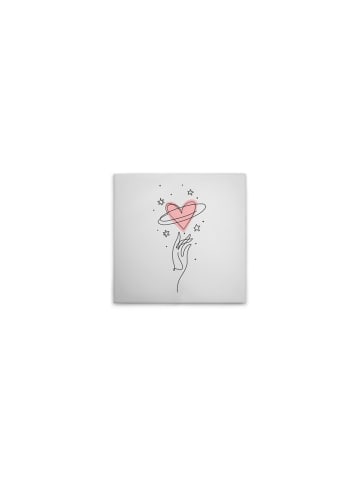A.S. Création Leinwandbild Canvas Heartlines Weiss