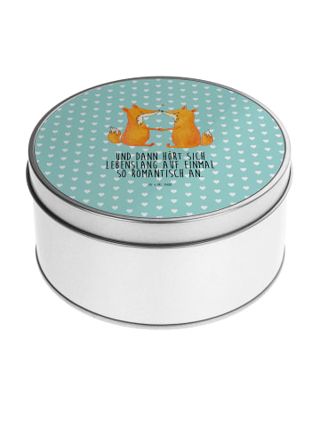 Mr. & Mrs. Panda Aufbewahrungsbox Füchse Liebe mit Spruch in Türkis Pastell