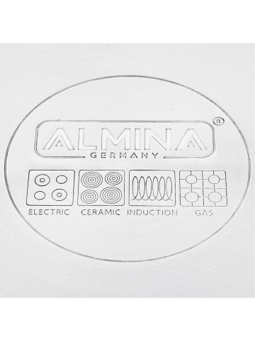 Almina Kochtopf Silber Edelstahl mit Deckel in Silber