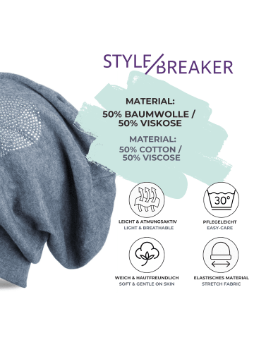 styleBREAKER Beanie Mütze in Bordeaux-Rot meliert