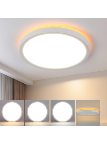 ZMH Deckenleuchte LED - 22CM Deckenlampe 18W weiß 3000K - 6500K