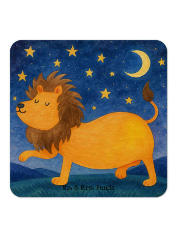 Mr. & Mrs. Panda Tischuntersetzer Sternzeichen Löwe Design ohne ... in Weiß