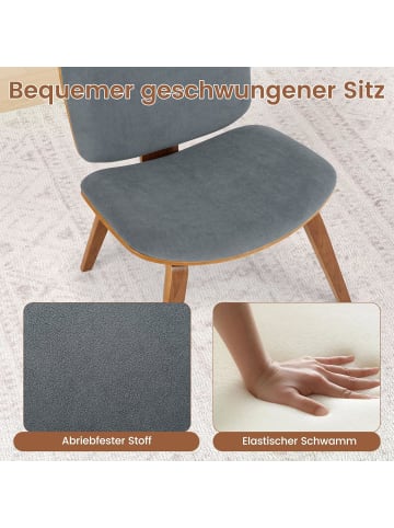 COSTWAY Moderner Akzentstuhl in Anthrazit
