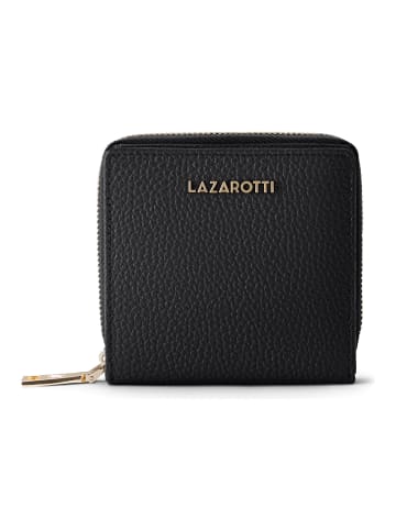 Lazarotti Bologna Leather Medium Zip-Around Geldbörse Leder 10 cm in black