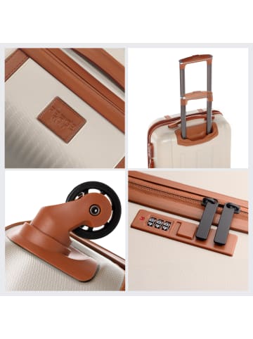 FERGÉ Kofferset Hartschale 3-teilig Hartschale 3 teilig Koffer Set MILANO in beige