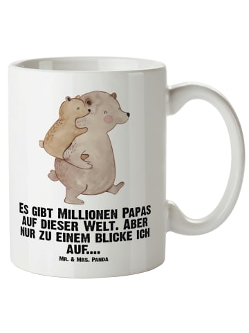Mr. & Mrs. Panda Kaffeebecher Papa Bär mit Spruch in Weiß
